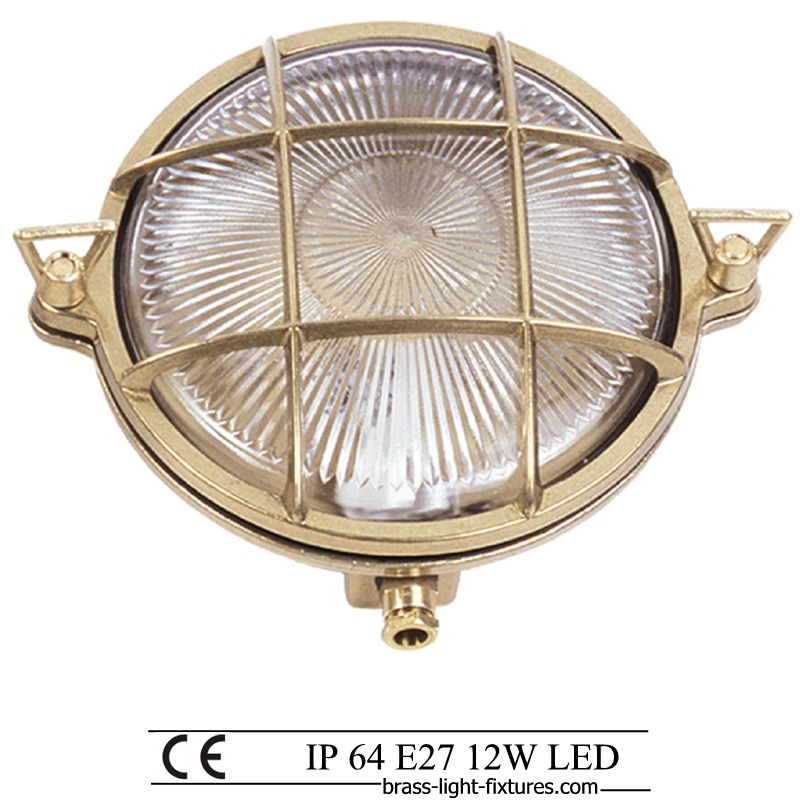 Beach Style Outdoor Wall Lights Round Rage Light With Screws Art Br401 Brass Ip64 E14