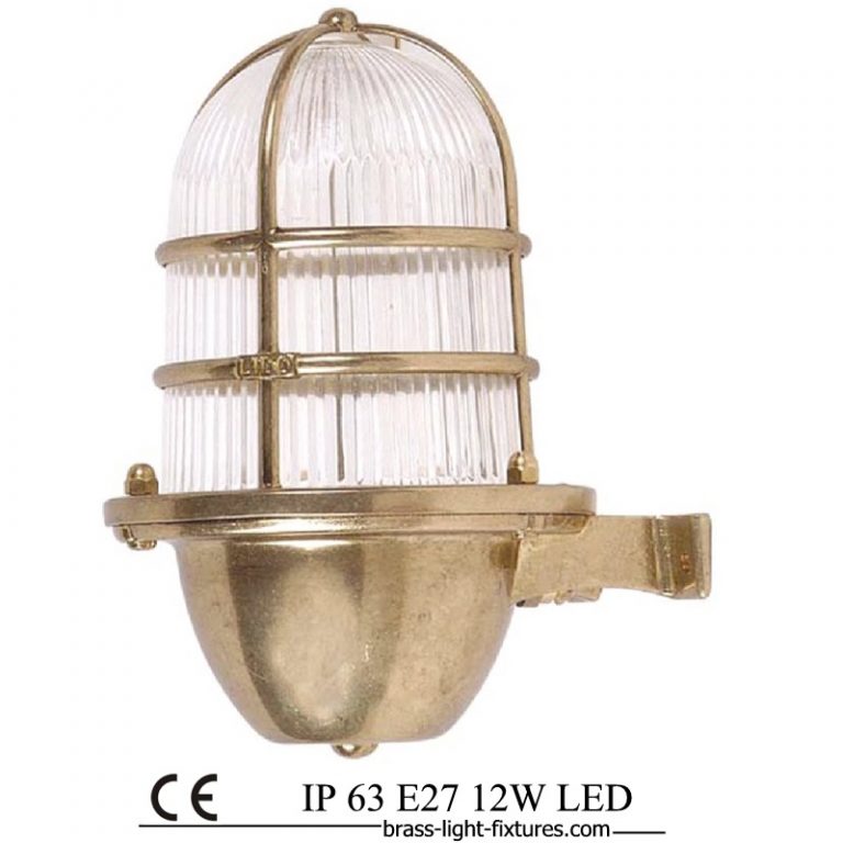 Marina Polycarbonate Brass Wall Light