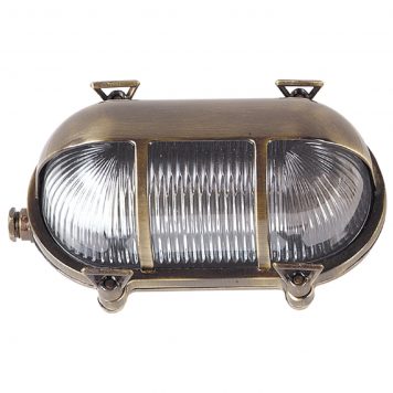 Oval brass bulkhead light