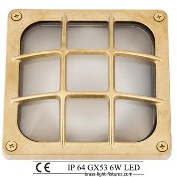 Square light. Wall light recessed or surface