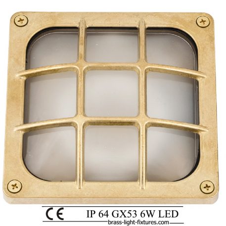 Square light. Wall light recessed or surface
