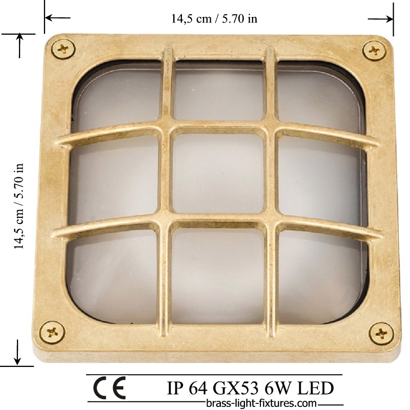 Square Light Recessed Lights Surface Die Cast In Brass Led - Recessed Ceiling Light Covers Square