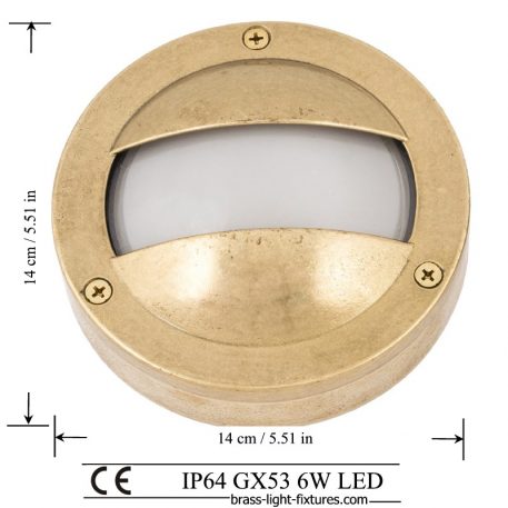 Exterior step lights. Outdoor stair lights, Made of hard brass