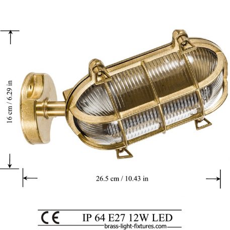 Nautical outdoor bulkhead light