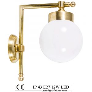 Modern brass wall sconce