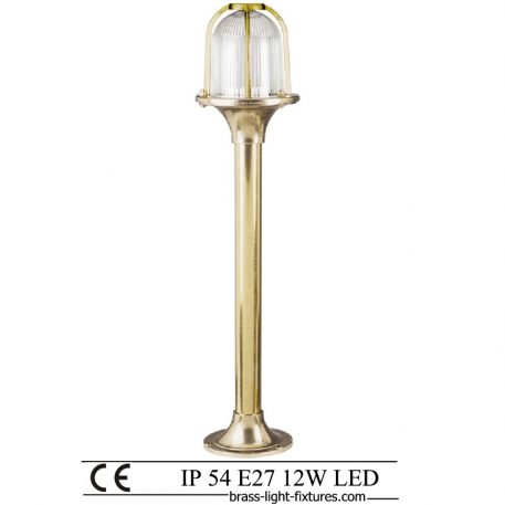 Outdoor Column Lights. Exterior bollard garden lights.Made of Brass in brass finish.