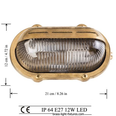 Garden wall lights. Pathway Light LED, Nautical bulkhead light, outdoor garage lights Made of Brass