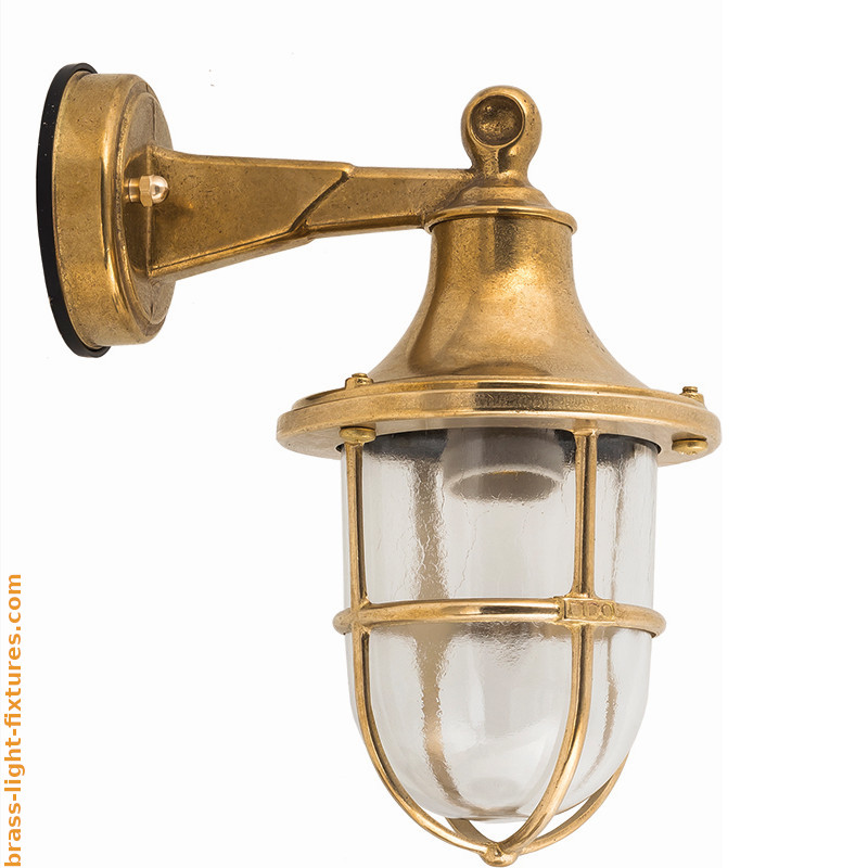 Brass wall light fixtures. Crafted from brass. With thick smooth glass. ART  BR406CG Brass