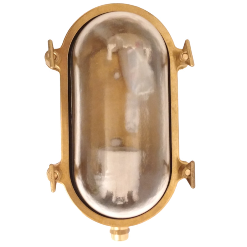Bulkhead Outdoor. Surface Mounted LED Wall Light. Dust Proof Waterproof Anti glare. ART BR400SCGBR Brass