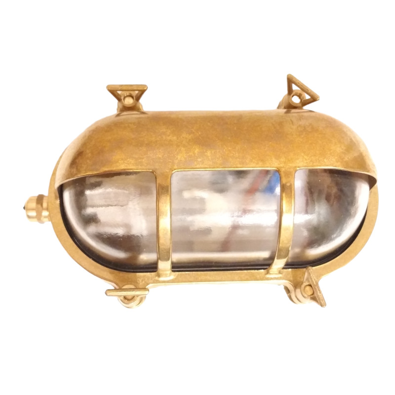 Brass wall light fixtures. Crafted from brass. With thick smooth glass. ART  BR406CG Brass