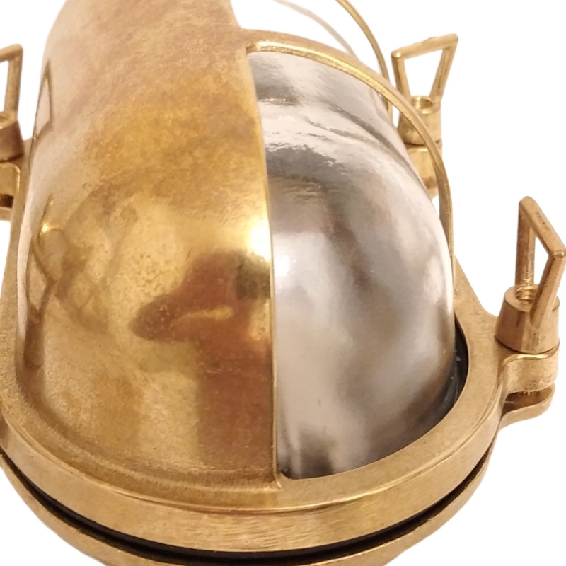 Light with Hood Crafted from Brass.