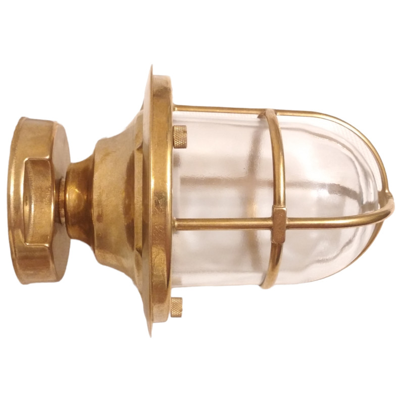 Ceiling or Wall lamp. Interior – Exterior Single Light. Made of Brass ART BR4069CG Brass