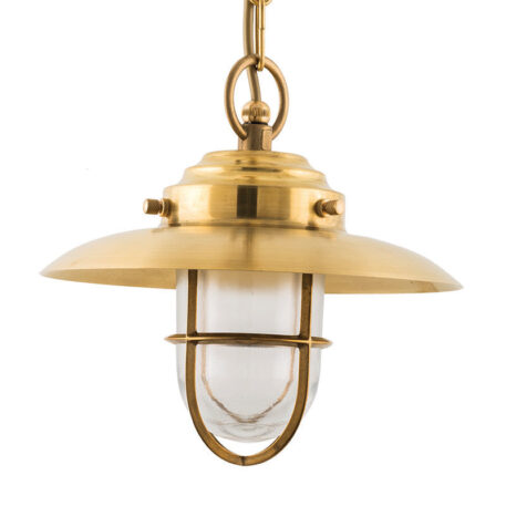 Outdoor Pendant Light with Chain. Made of Brass, ART BR4554 Brass. チェーン付き屋外ペンダントライト。真鍮製。Lámpara colgante de exterior con cadena. Fabricada en latón. Suspension d'extérieur avec chaîne. En laiton.